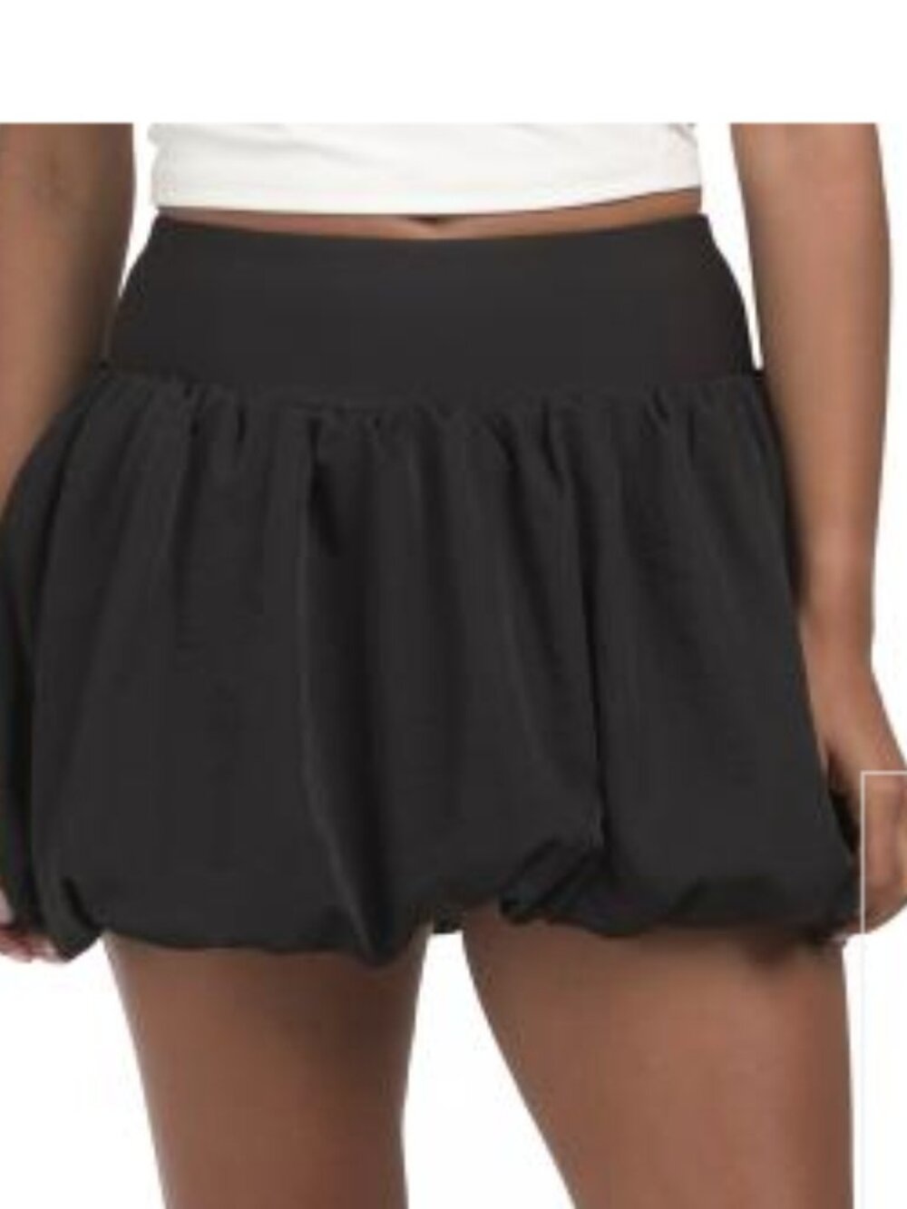 Sage Black Bubble Mini Skirt